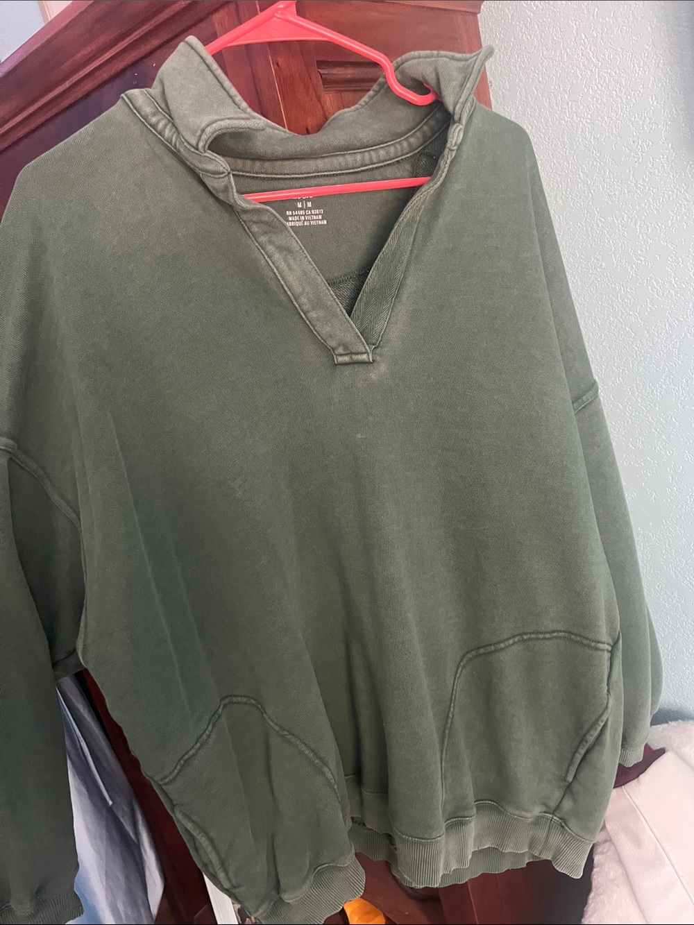 aerie Olive Green Pullover Hoodie